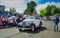 Quito, Ecuador - January 31, 2018: Outdoor view of beauty queens over a car during a festival parade in Quito, Ecuador