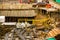 QUITO, ECUADOR NOVEMBER, 28, 2017: Outdoor view of assorted construction materials at square at outdoors at historical