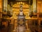 QUITO, ECUADOR - OCTOBER 23, 2017: Interior view of the Church and Convent of Saint Francis in Quito, Ecuador