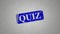 Quiz animation advertising text.