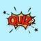 Quiz in comic style. Quiz brainy game vector design