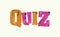 Quiz Concept Colorful Stamped Word Illustration