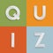 `QUIZ` four-letter-word for websites, illustration, vector