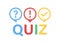 Quiz guess social media icon in flat style. Faq vector illustration on isolated background. Help button sign business concept