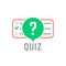 Quiz logo with exam test