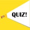 Quiz of marketing loudspeaker icon on white background. Quiz with speech bubble symbols. quiz sign. flat style. loudspeaker with