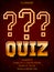 Quiz night announcement poster design web banner background vector illustration. Pub quiz held in a pub or bar, night club. Modern