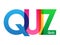 QUIZ overlapping letters banner