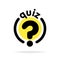 Quiz with question mark sign icon. Questions and answers game symbol. Classic flat quiz icon. Vector