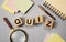 Quiz or quizz word, inscription, fun game with questions concept