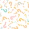 Quiz seamless pattern. Question marks, doubt, faq