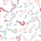 Quiz seamless pattern. Question marks, doubt, faq