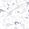 Quiz seamless pattern. Question marks, doubt, faq