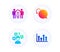 Quiz test, Messenger and Partnership icons set. Upper arrows sign. Interview, Speech bubble, Business startup. Vector