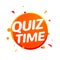 Quiz time icon concept. Vector sign ask game competition