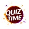 Quiz time icon concept. Vector sign ask game competition