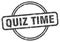 quiz time stamp. quiz time round vintage grunge label.