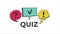 Quiz time video for web design. Quiz symbol. Animated poster