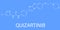 Quizartinib cancer drug molecule, kinase inhibitor. Skeletal formula.