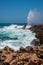 Quobba Blow Holes during windy weather in Western Australia