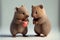 Quokka like hamster love cute adorable Valentines day