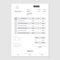 Quotation Invoice Empty Layout Template Paper Sheet. Vector
