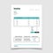 Quotation invoice template. Paper bill form vector design