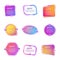 Quote boxes with text. Set of color quotes bubble templates. Speech bubbles. Citation in creative bubble vector isolated