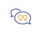 Quote bubble line icon. Chat comment sign. Speech bubble. Vector