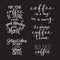 Quote coffee typography set