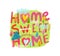 Quote Hand Drawn Letterin Home Sweet Home