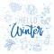 Quote Hello Winter. The trend calligraphy