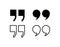 Quote icon. Quotation paragraph symbol. double comma mark. bubble dialogue speech sign. Vector illustration