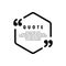 Quote icon. Quotemark outline, speech bubble, inverted commas or talking mark collection. Blank for your text. Frame. Vector EPS