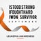 Quote leukemia cancer awareness background with ribbon in flat style