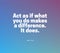 Quote about making a difference on a colorful gradient background