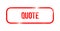 quote - red grunge rubber, stamp