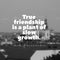 Quote True friendship is a plant of slow growth. on a grayscale blurry background