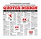 Quotes design for newspapers, magazines, books and other printed and online publications