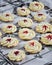 Qurabiya, homemade biscuit shortbread cookies with jam. Kurabye