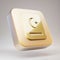 Quran icon. Golden Quran symbol on matte gold plate