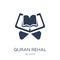 Quran rehal icon. Trendy flat vector Quran rehal icon on white b