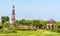 Qutb Minar and Chhatri at the Quli Khan Tomb. Delhi, the capital of India