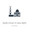 Qutb minar in new delhi icon vector. Trendy flat qutb minar in new delhi icon from monuments collection isolated on white