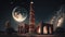 Qutub Minar indian monuments Illustration Generative AI