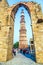 Qutub Minar Tower or Qutb Minar, the tallest brick minaret in th