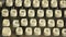 Qwerty key, letters, numbers, and symbols on typewriters