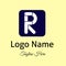 R Alphabetical Letter Logo Design Template.