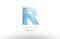 r blue polygonal alphabet letter logo icon design