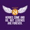 R.I.P. Kobe Bryant - Basketball with angel wings and glory.